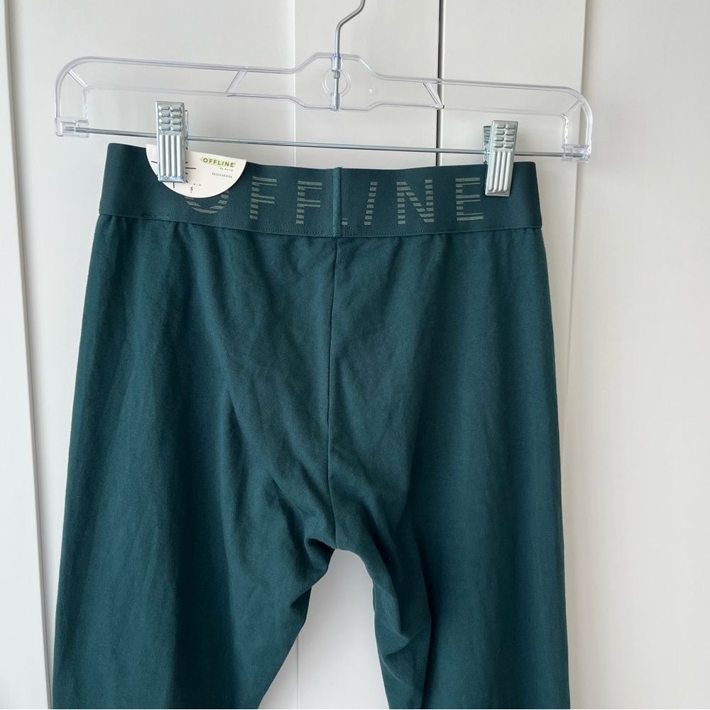 NWT OFFLINE By Aerie OG Logo Legging Sz Small Green - Picture 6 of 9